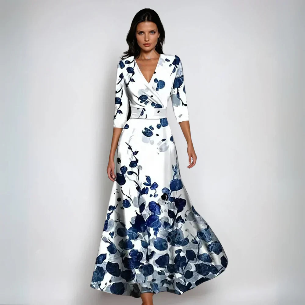 Emily | Elegancia Sin Esfuerzo – El Vestido Cruzado Floral que Te Encantará