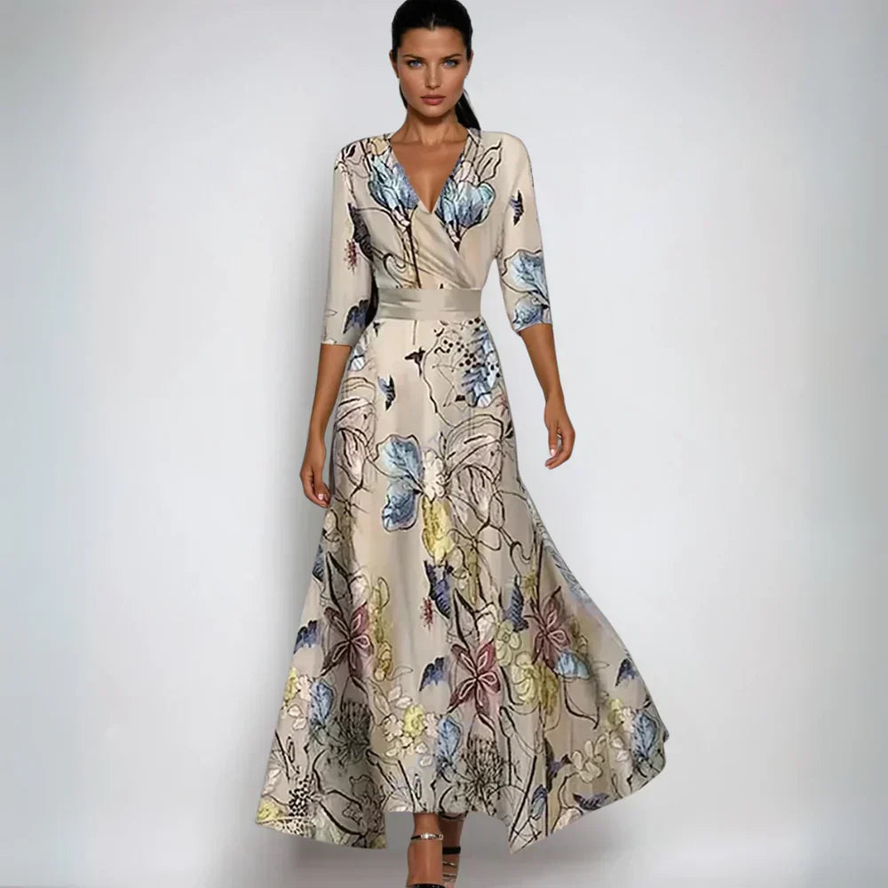 Emily | Elegancia Sin Esfuerzo – El Vestido Cruzado Floral que Te Encantará