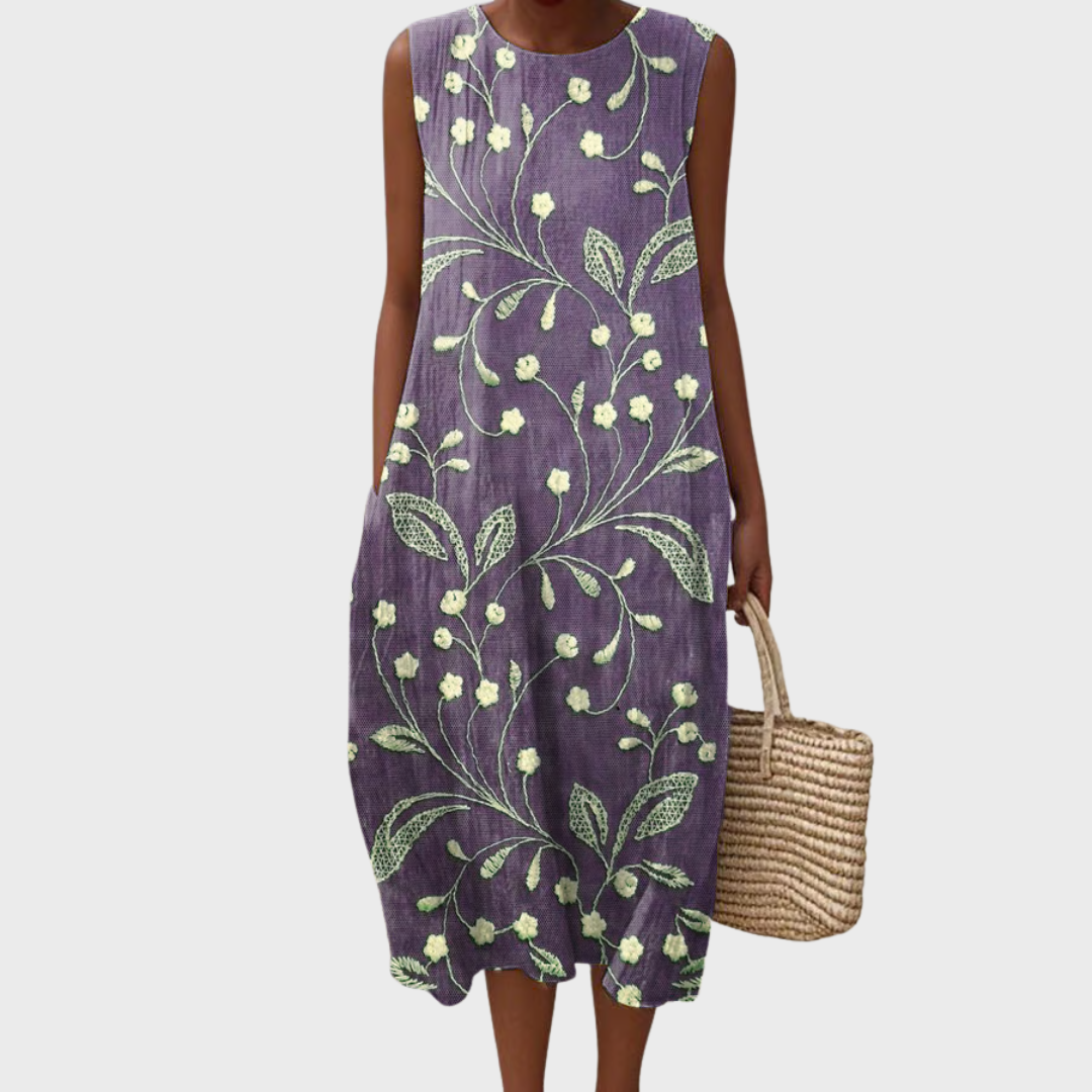GEMA - VESTIDO MIDI ESTAMPADO
