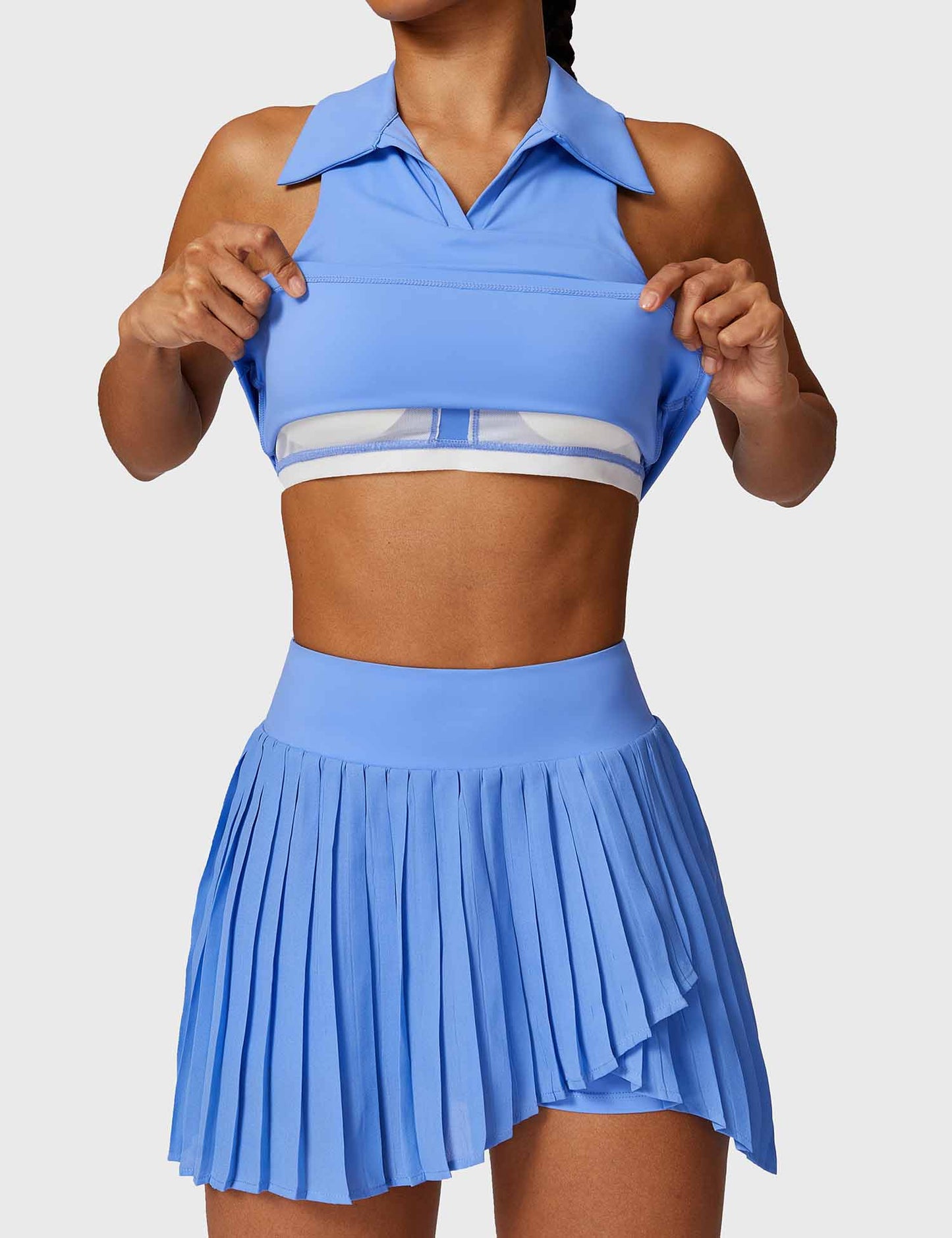 Conjuntos de falda de tenis y top corto Yeoreo