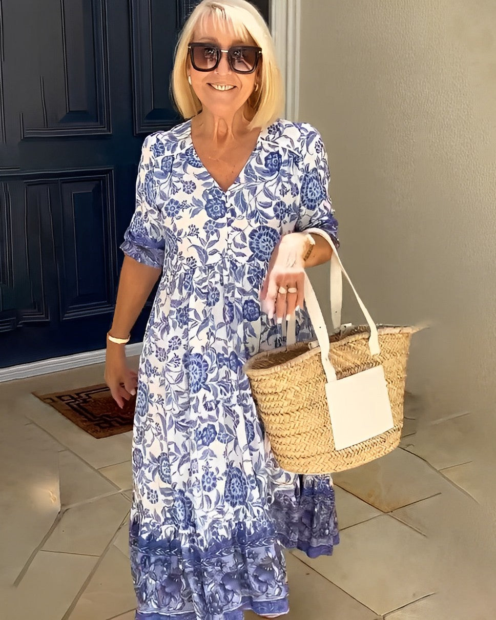 Viviana™ | Vestido floral con escote en V