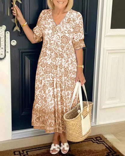 Viviana™ | Vestido floral con escote en V