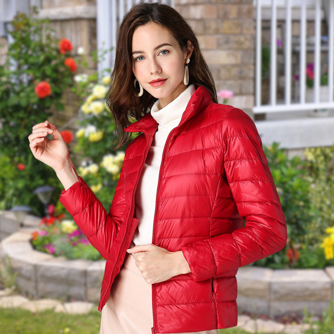 Isla – Chaqueta Acolchada Impermeable Blanca