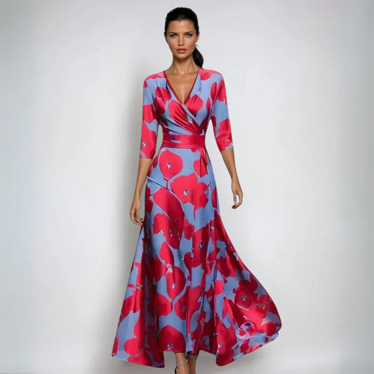 Emily | Elegancia Sin Esfuerzo – El Vestido Cruzado Floral que Te Encantará