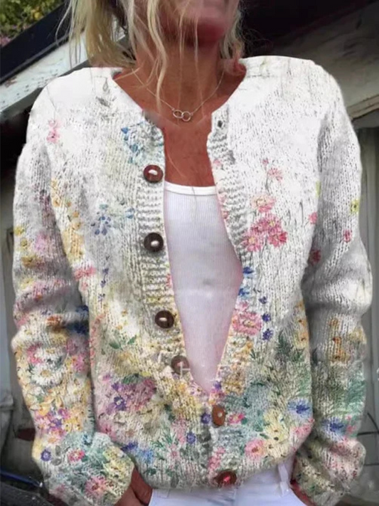 LILA | Cárdigan con Estampado Floral