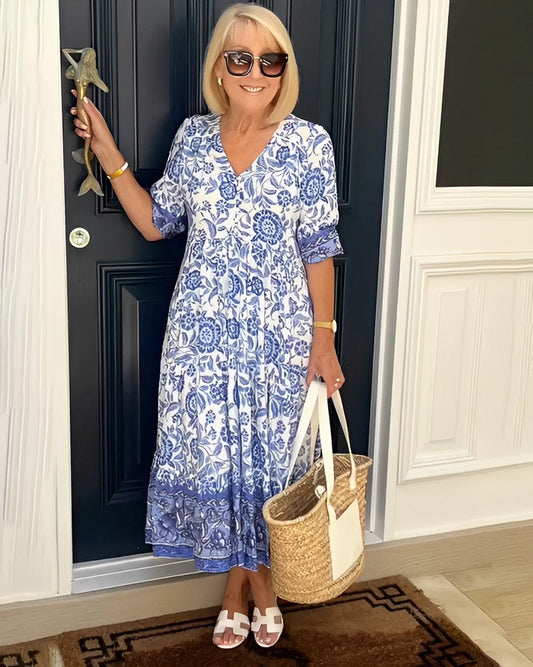 Viviana™ | Vestido floral con escote en V