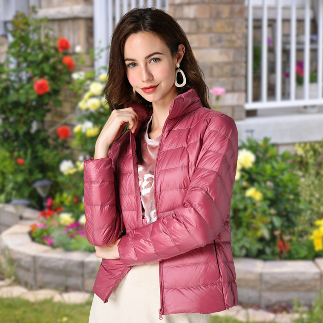 Isla – Chaqueta Acolchada Impermeable Blanca