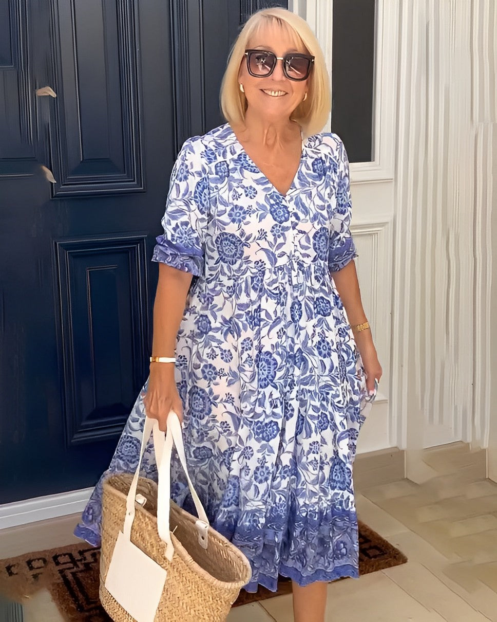 Viviana™ | Vestido floral con escote en V
