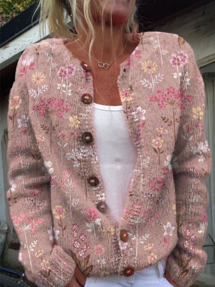 LILA | Cárdigan con Estampado Floral