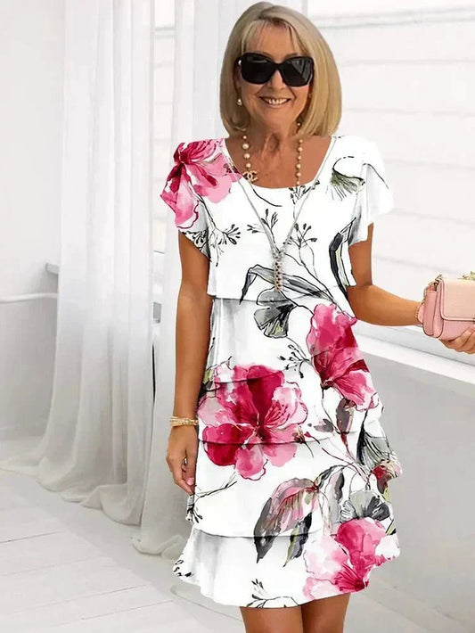 Fiorella™ | Vestido floral con caída