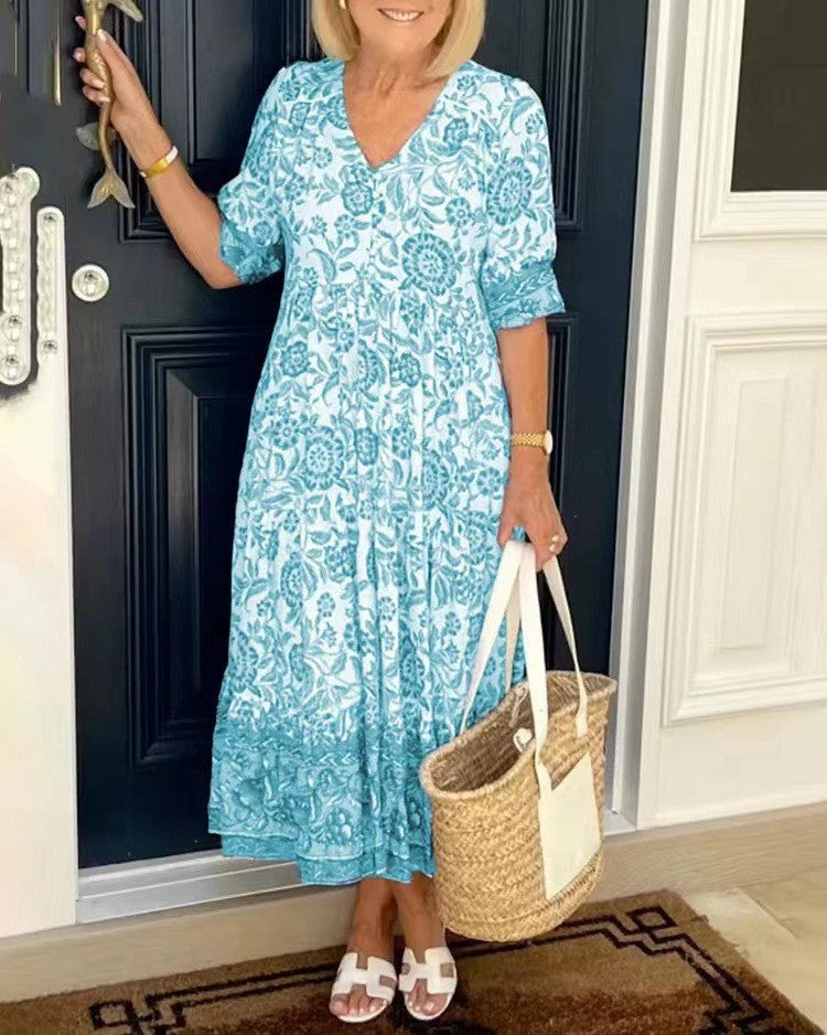 Viviana™ | Vestido floral con escote en V