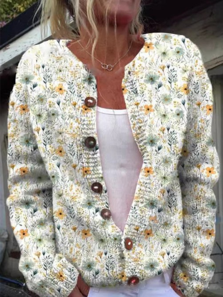LILA | Cárdigan con Estampado Floral