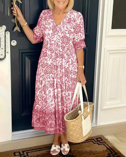 Viviana™ | Vestido floral con escote en V