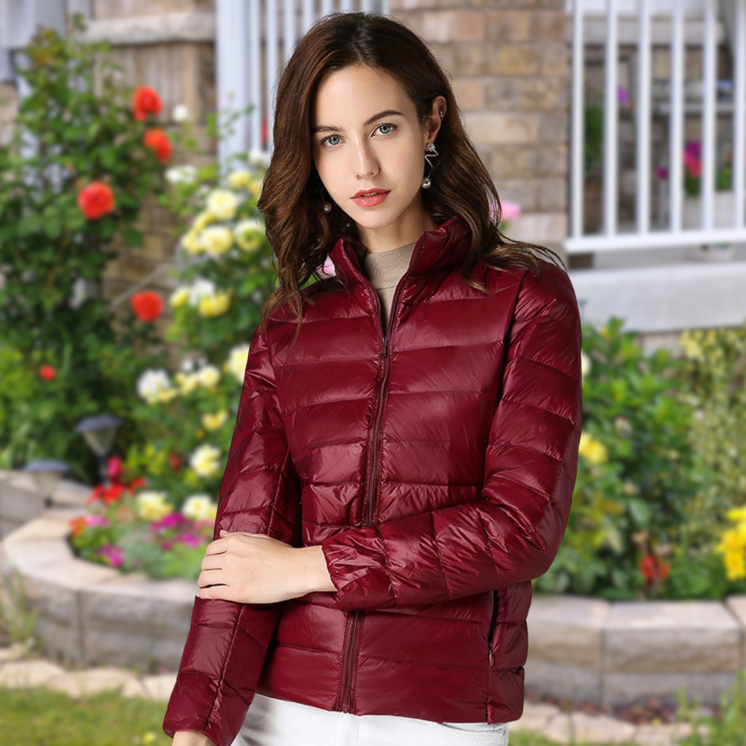 Isla – Chaqueta Acolchada Impermeable Blanca