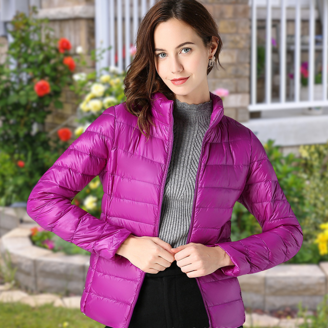 Isla – Chaqueta Acolchada Impermeable Blanca
