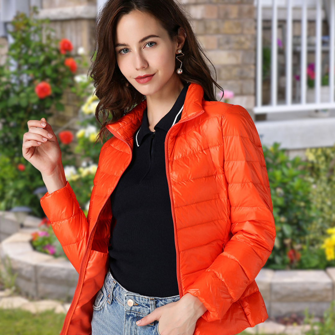 Isla – Chaqueta Acolchada Impermeable Blanca