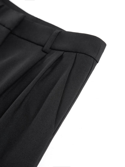 Pantalones anchos lisos sin cinturón
