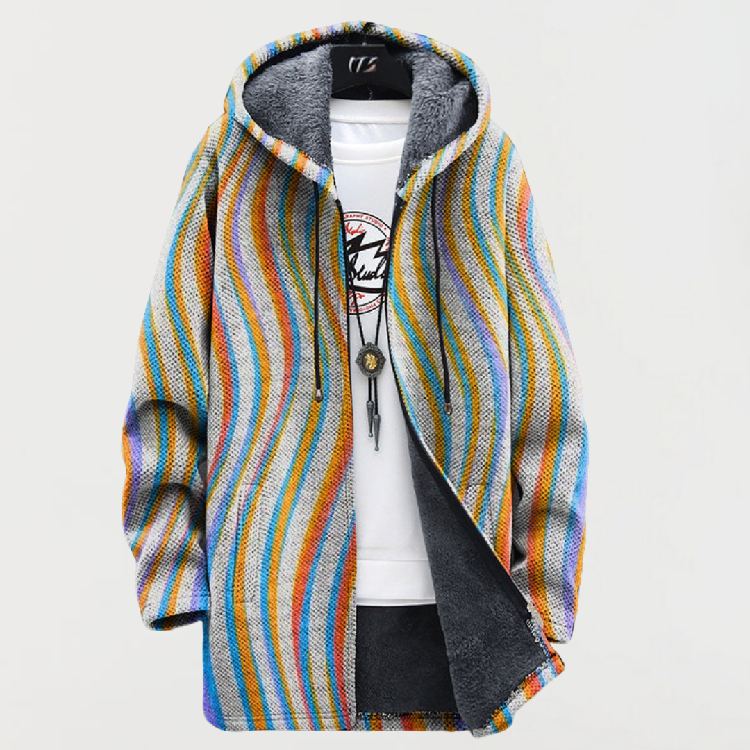 Maya | Cardigan à Rayures Vortigineuses