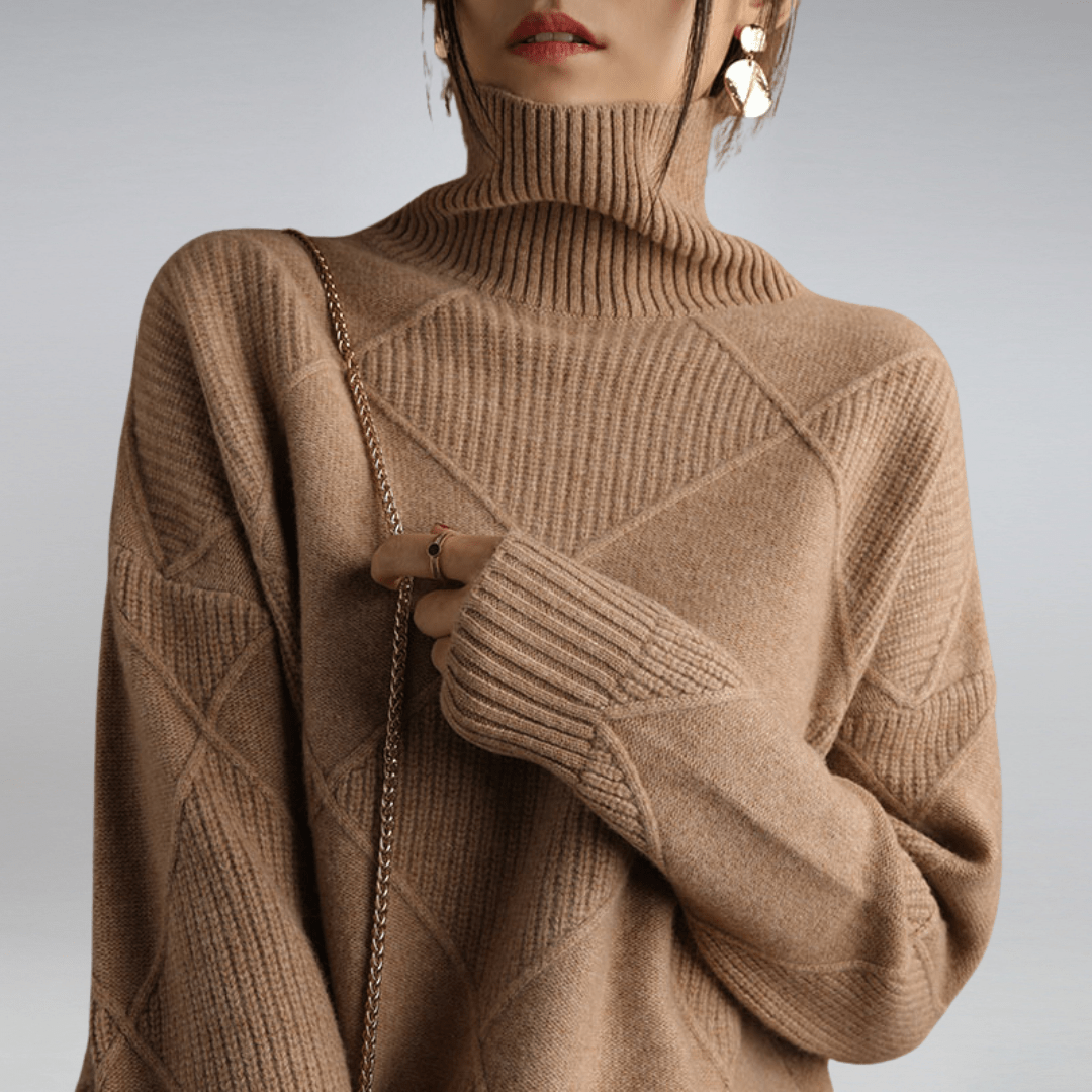 Adelina - Jersey de cuello alto suave
