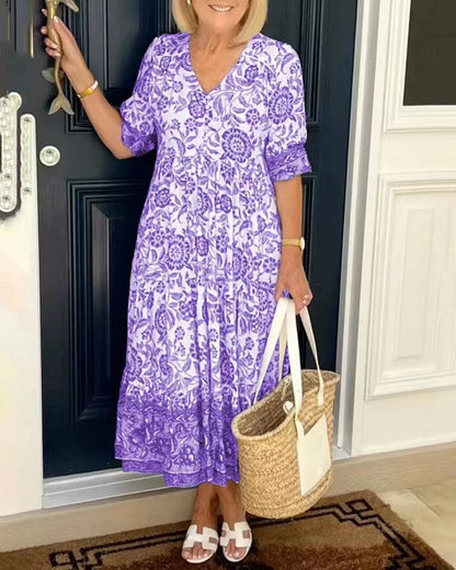 Viviana™ | Vestido floral con escote en V