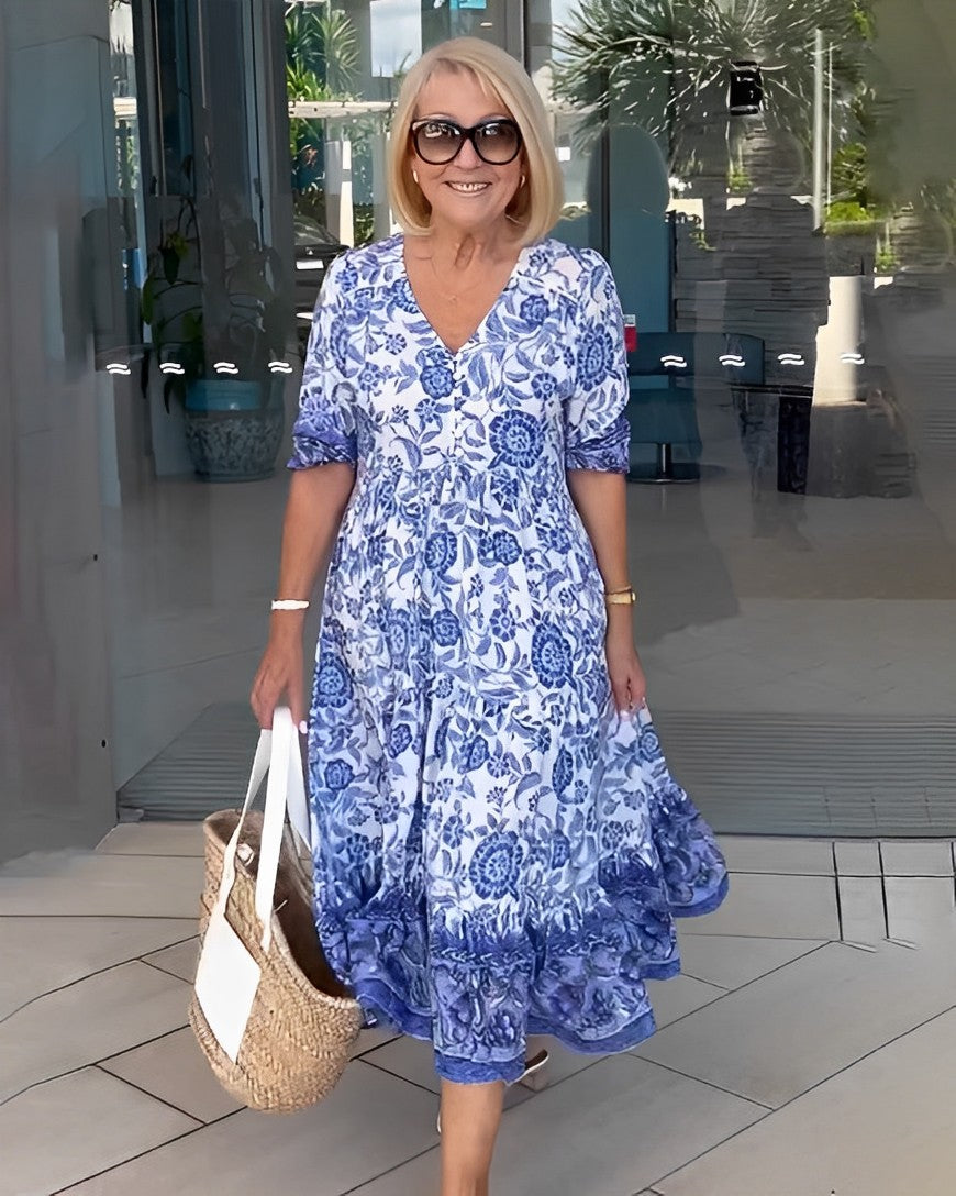 Viviana™ | Vestido floral con escote en V