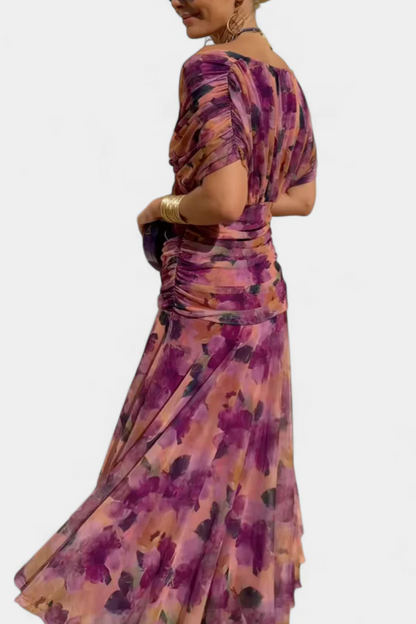 ALMA - VESTIDO LARGO CON CUELLO EN V