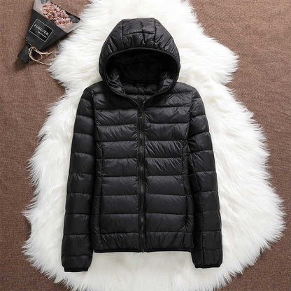Manuela – Chaqueta Impermeable con Plumón de Pato Blanco