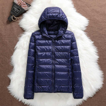 Manuela – Chaqueta Impermeable con Plumón de Pato Blanco