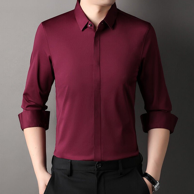SANTI | Camisa elástica sin arrugas para hombre