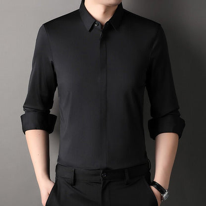 SANTI | Camisa elástica sin arrugas para hombre
