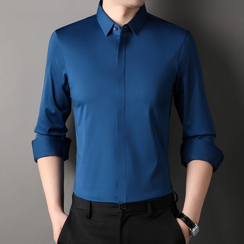 SANTI | Camisa elástica sin arrugas para hombre