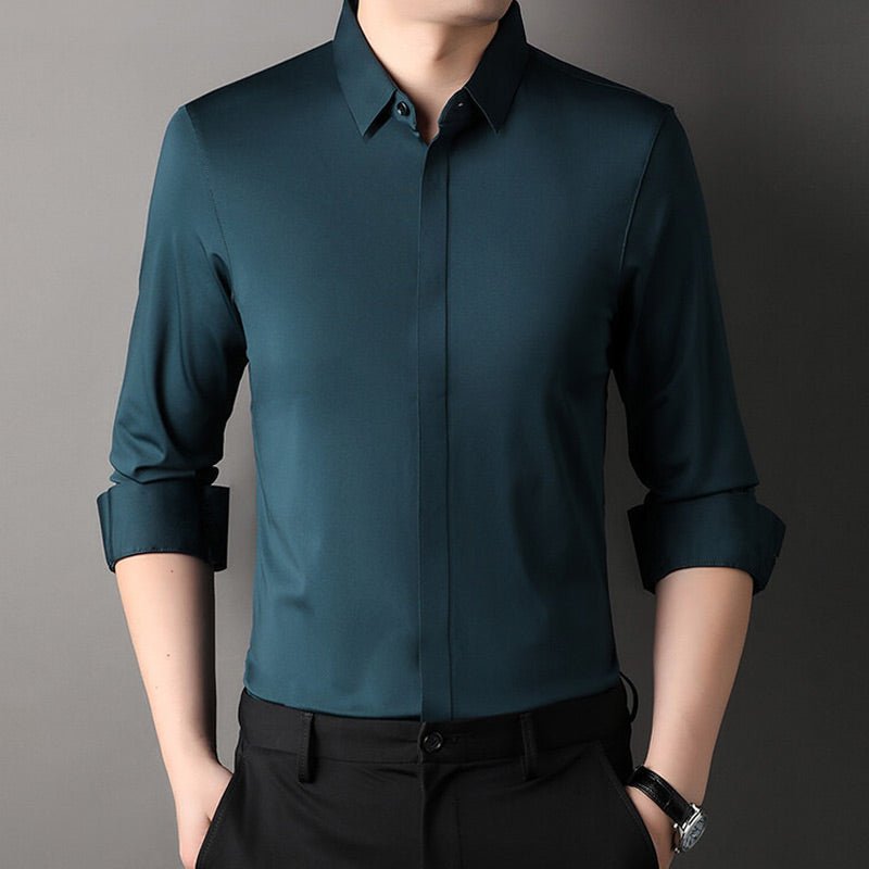 SANTI | Camisa elástica sin arrugas para hombre