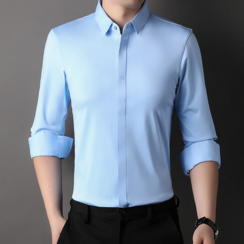 SANTI | Camisa elástica sin arrugas para hombre