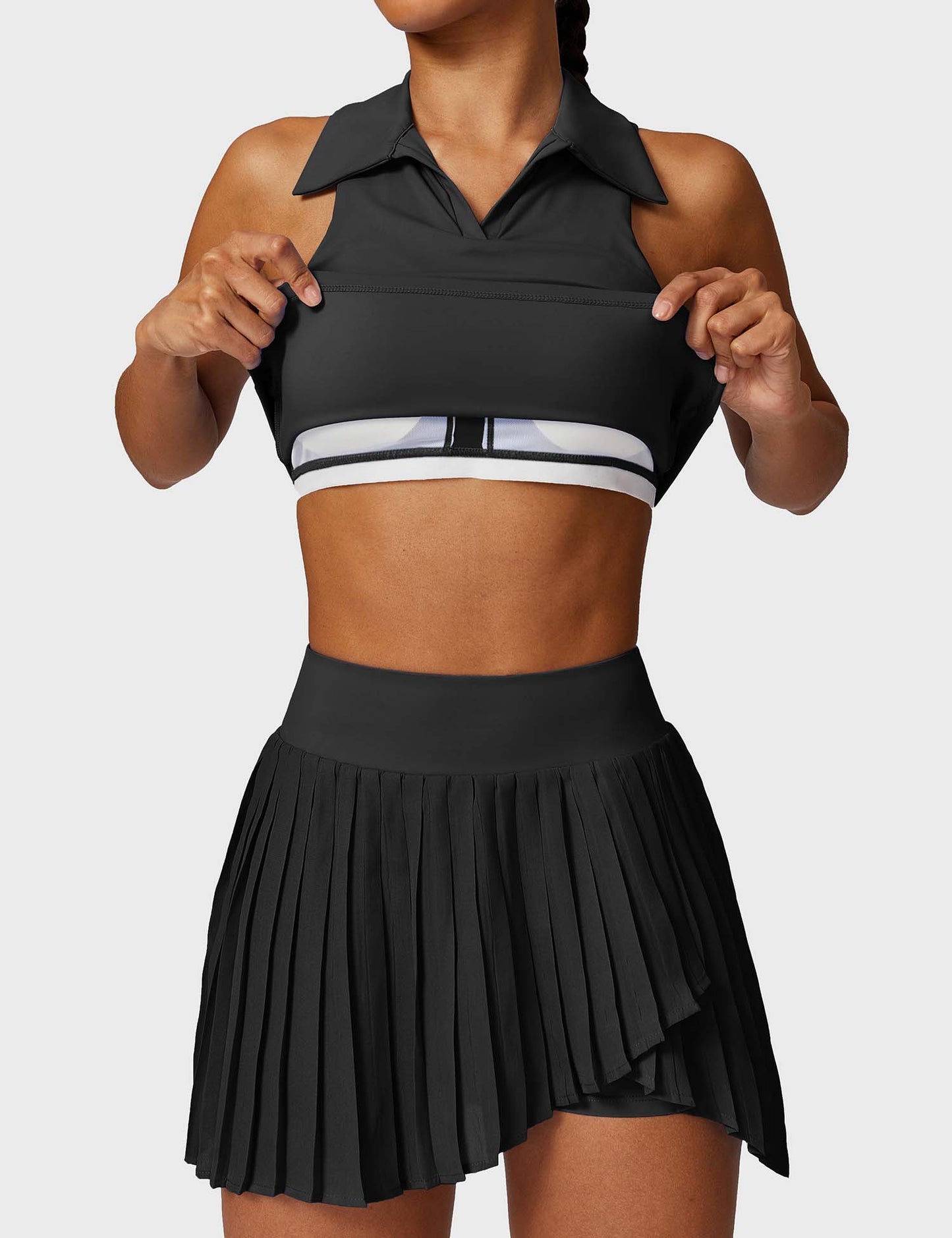 Conjuntos de falda de tenis y top corto Yeoreo