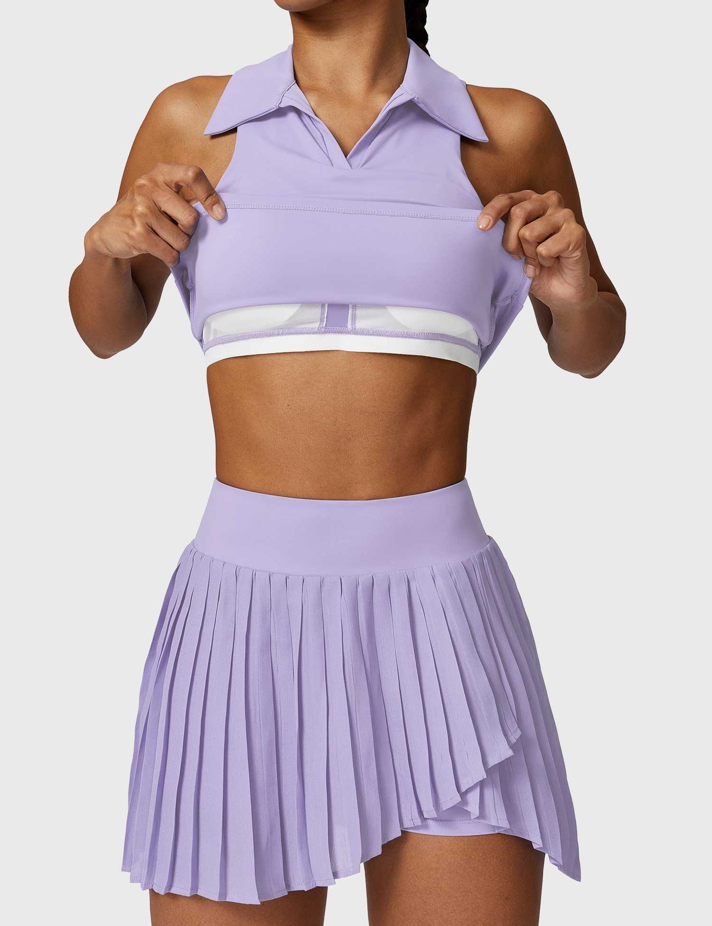 Conjuntos de falda de tenis y top corto Yeoreo